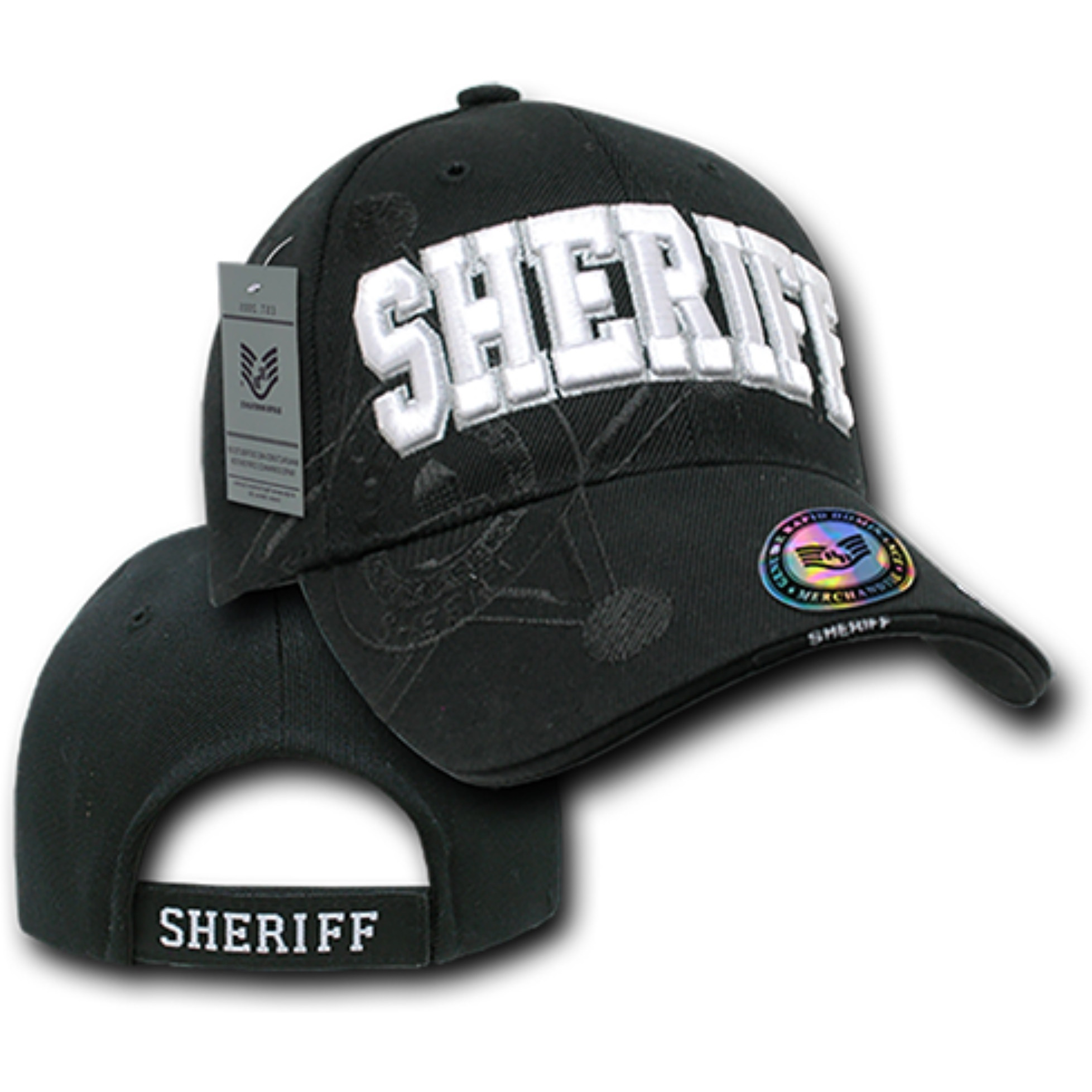 Shadow Law Enf. Caps, Sheriff, Black