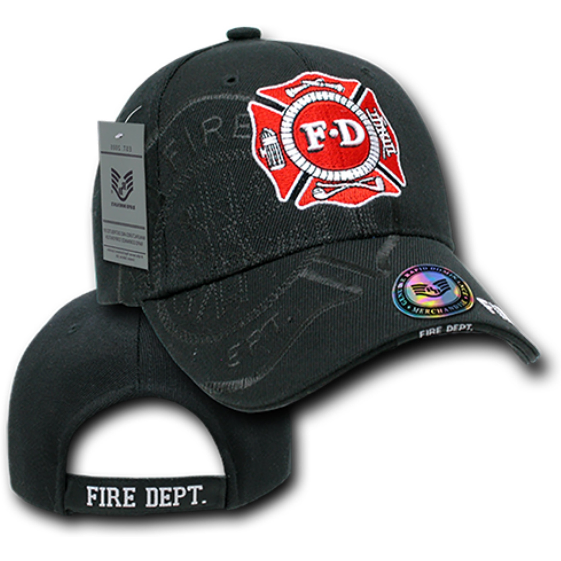 Shadow Law Enf. Caps, Fire Dep, Black