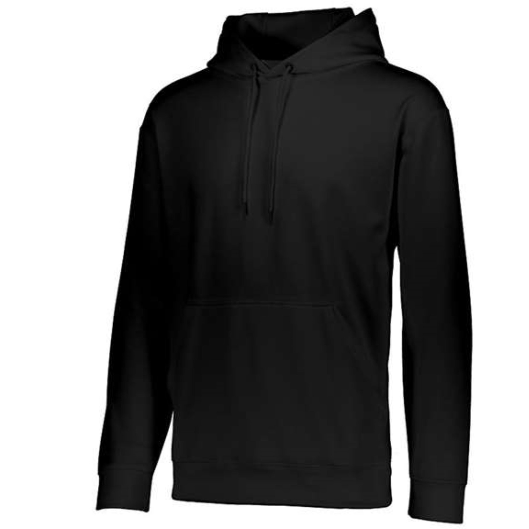 Augusta Sportswear Youth Wicking Fleece Hooded Sweatshirt - Black, S