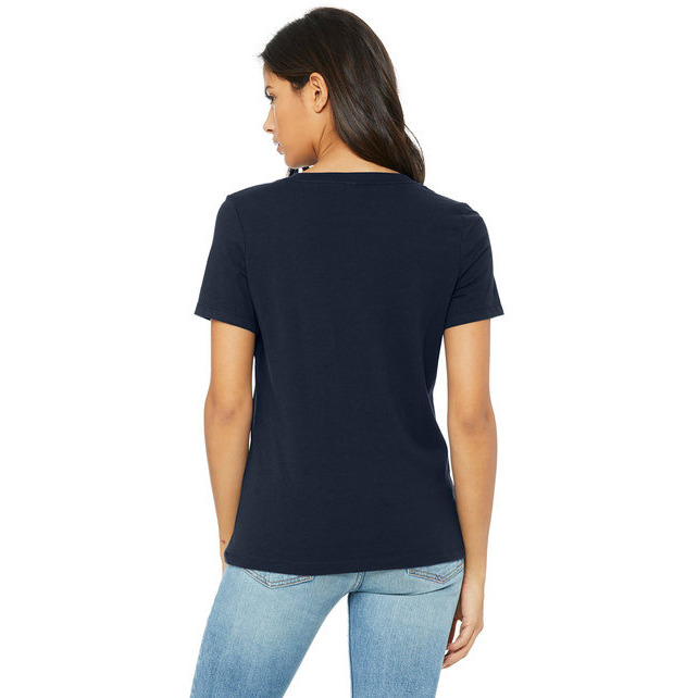 Ladies Relaxed Jersey V-Neck T-Shirt - BERRY - S(D0102H7820X)