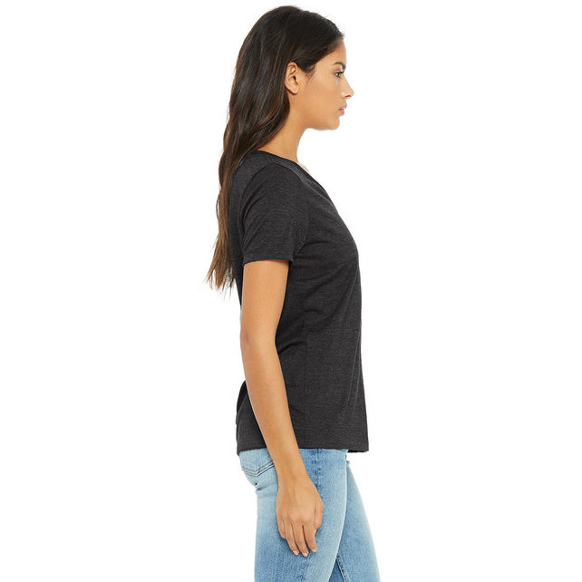 Bella + Canvas 6405CVC Ladies Relaxed Heather CVC Jersey V-Neck T-Shirt
