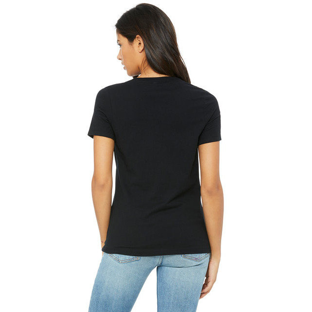 Ladies Relaxed Jersey V-Neck T-Shirt - BERRY - S(D0102H782JP)