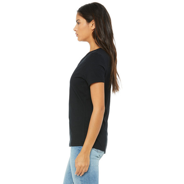 Ladies Relaxed Jersey V-Neck T-Shirt - BERRY - S(D0102H782JP)