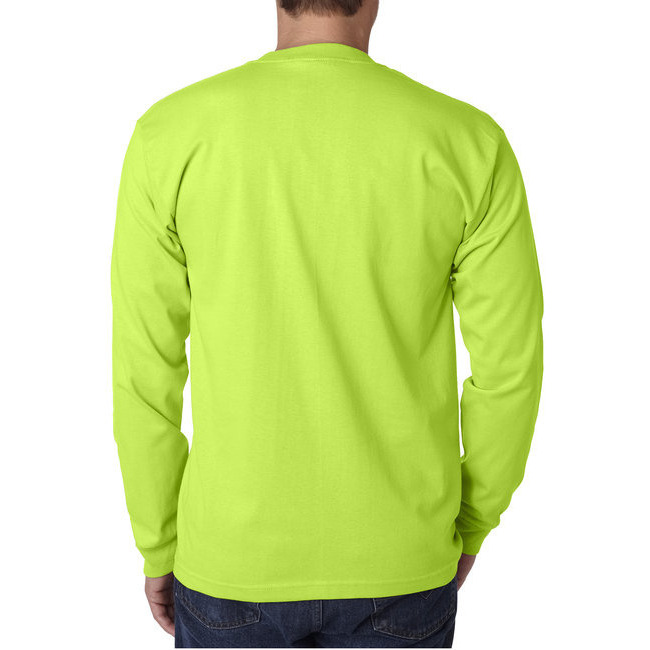 Bayside BA8100 Adult 6.1 oz., 100% Cotton Long Sleeve Pocket T-Shirt