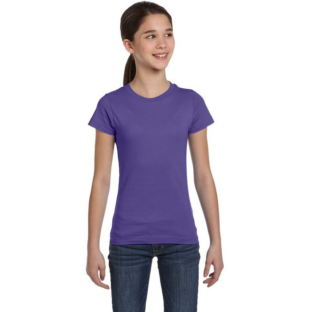 girls Fine Jersey T-Shirt - AQUA - XS(D0102H7DYIJ)