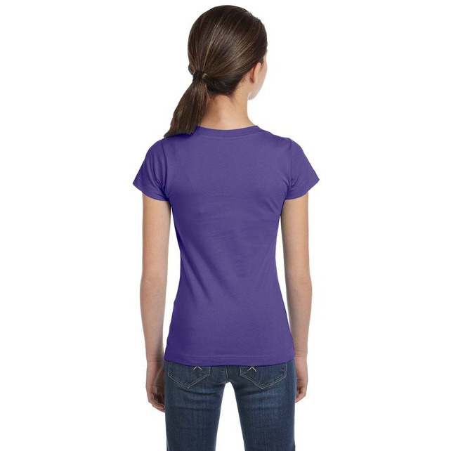 girls Fine Jersey T-Shirt - AQUA - XS(D0102H7DYIJ)