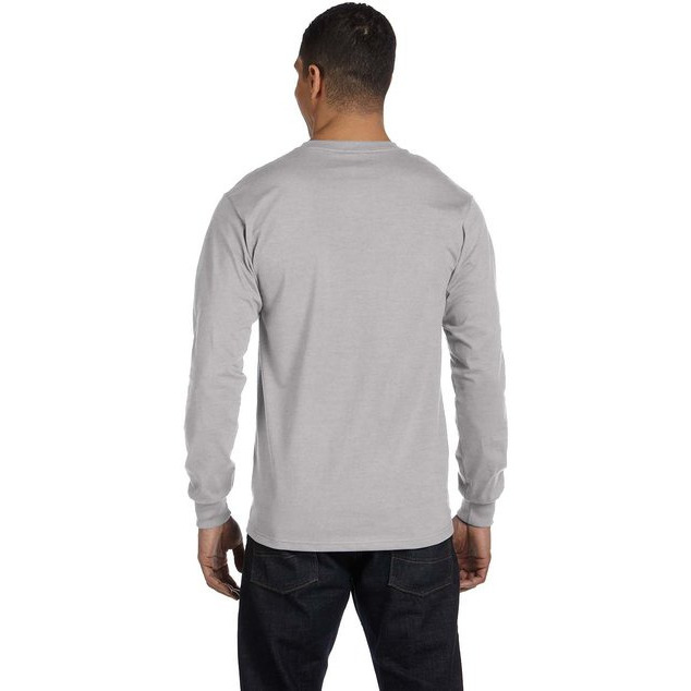 Mens 52 oz comfortSoft cotton Long-Sleeve T-Shirt - WHITE - S(D0102H7KTB2)