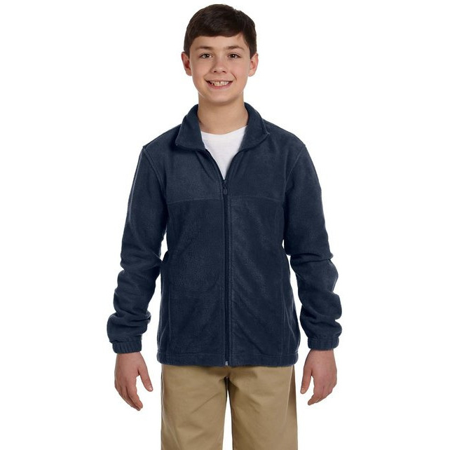 Youth 8 oz Full-Zip Fleece - SAFETY YELLOW - S(D0102H76TNJ)