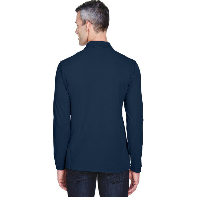 Mens 56 oz Easy Blendong-Sleeve Polo - BLAcK - XS(D0102H76K0X)