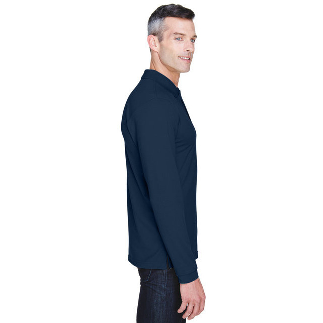 Mens 56 oz Easy Blendong-Sleeve Polo - BLAcK - XS(D0102H76K0X)