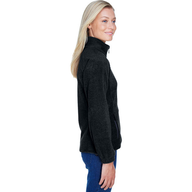 Ladies 8 oz Full-Zip Fleece - BLAcK - XS(D0102H76WQP)
