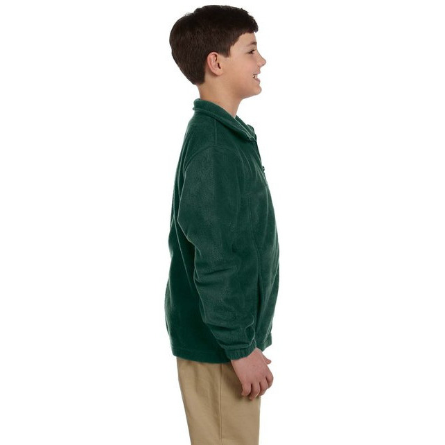 Youth 8 oz Full-Zip Fleece - SAFETY YELLOW - S(D0102H76TWP)