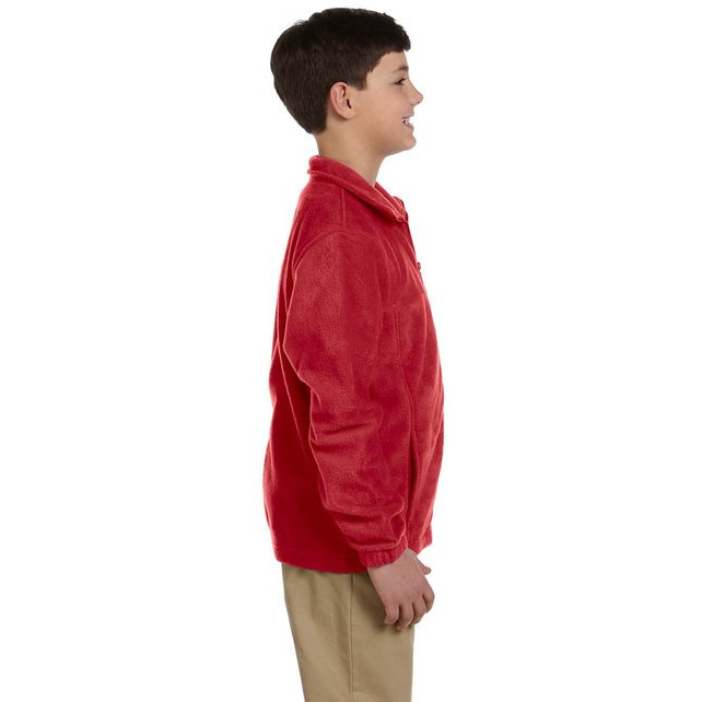 Youth 8 oz Full-Zip Fleece - SAFETY YELLOW - S(D0102H76TK2)