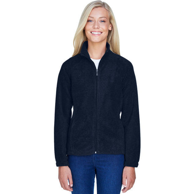 Ladies 8 oz Full-Zip Fleece - BLAcK - XS(D0102H76W6P)