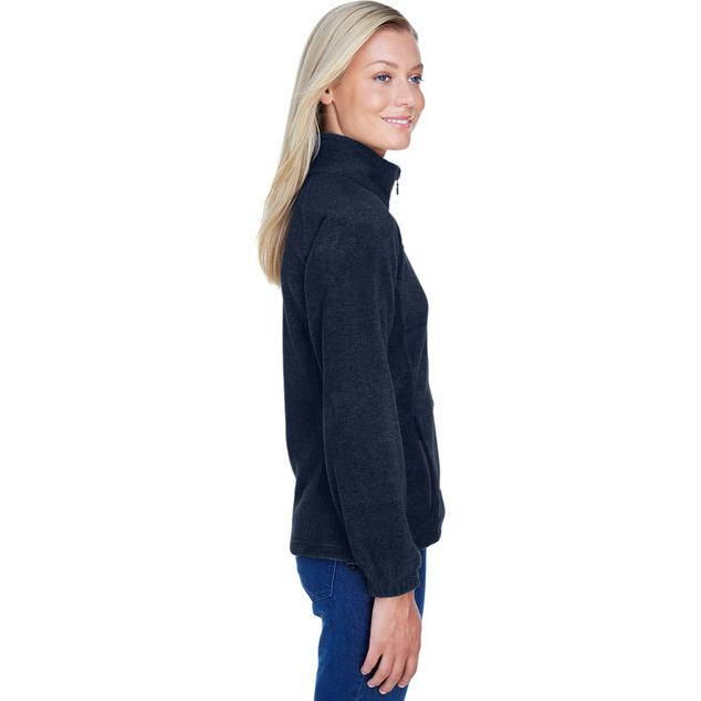 Ladies 8 oz Full-Zip Fleece - BLAcK - XS(D0102H76W6P)