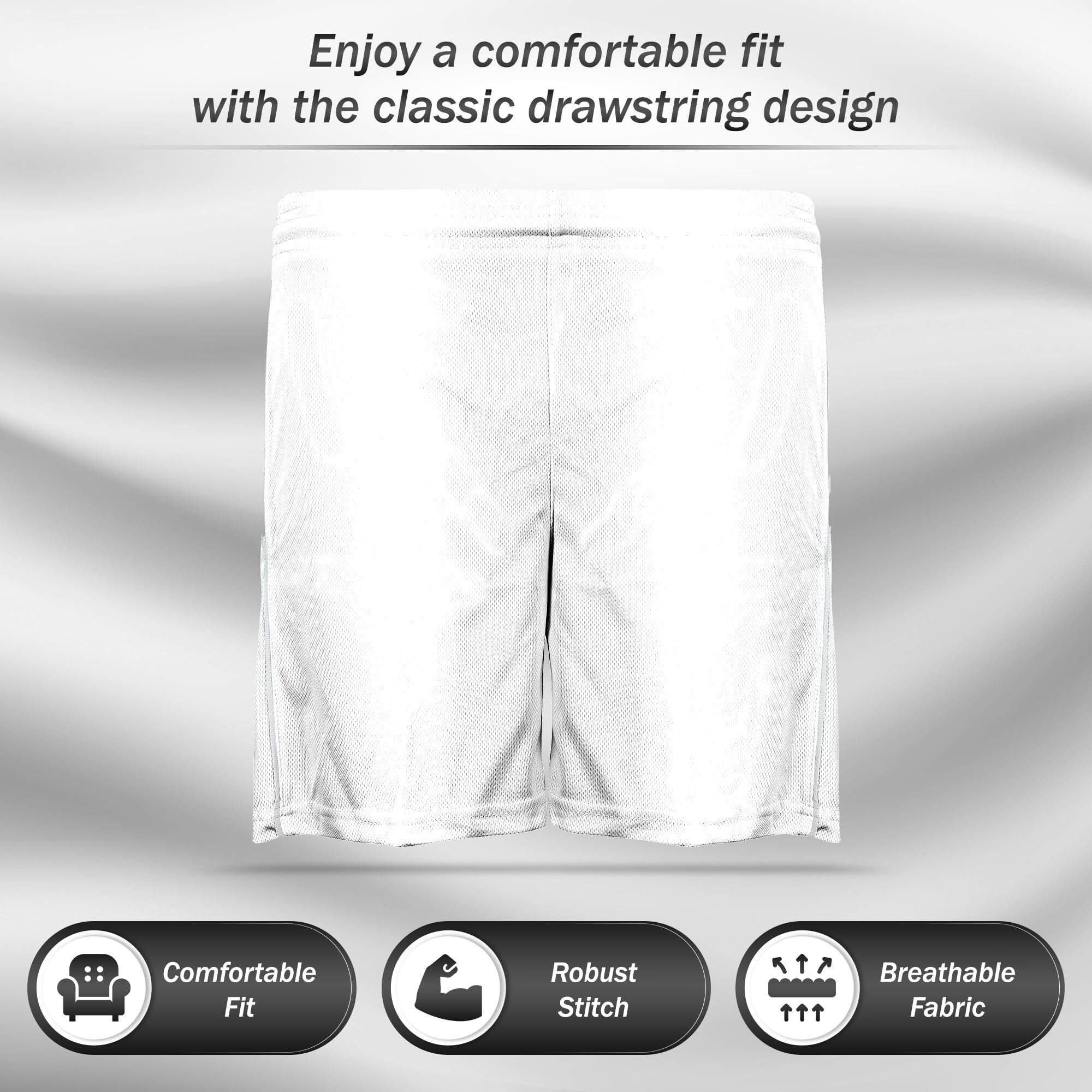 Dynamo Soccer Short White size yxs