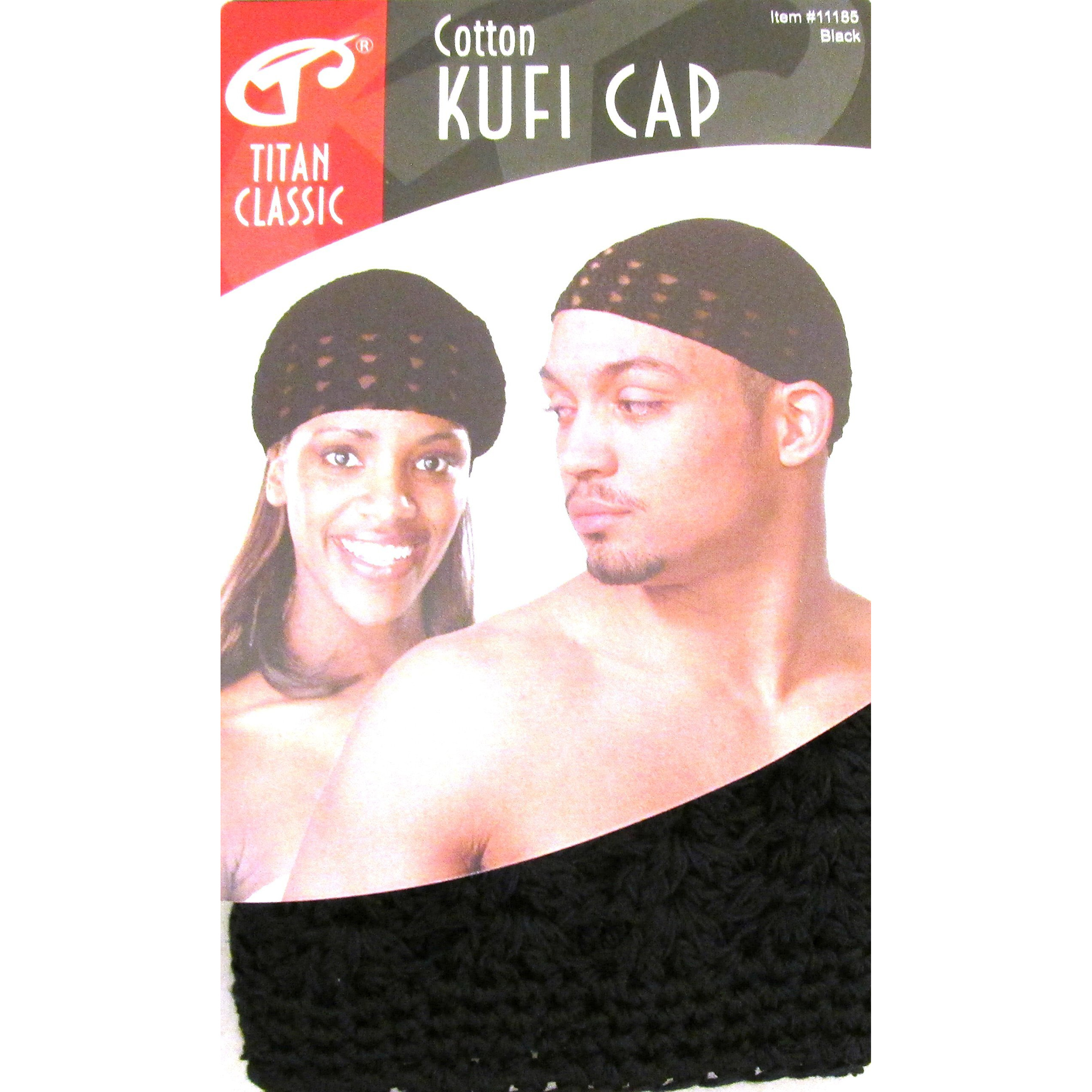 Titan Classic Cotton Kufi Cap Black, 1 Ea, 1count