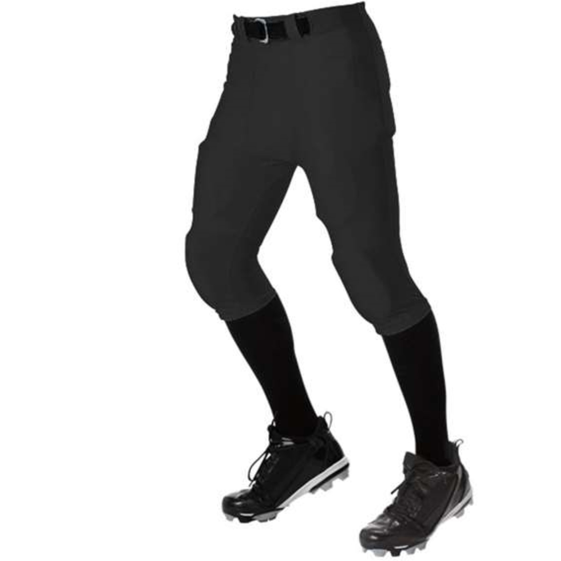Alleson Athletic No Fly Football Pants with Slotted Waist - Black, XL