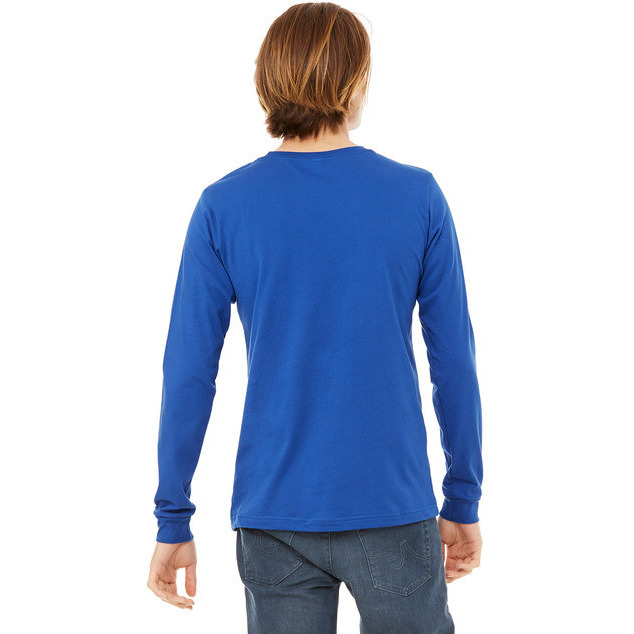 Unisex Jersey Long-Sleeve T-Shirt - RED - S(D0102H7WP8P)