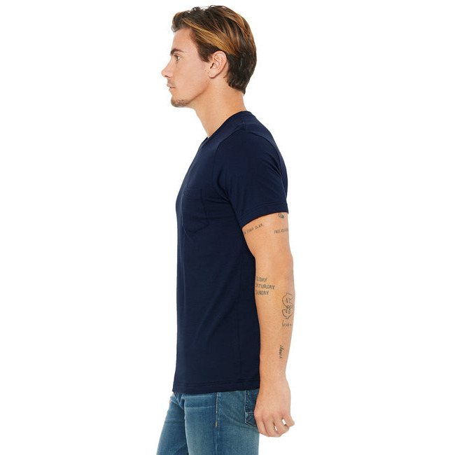 Mens Jersey Short-Sleeve Pocket T-Shirt - BLAcK - S(D0102H7W3IJ)