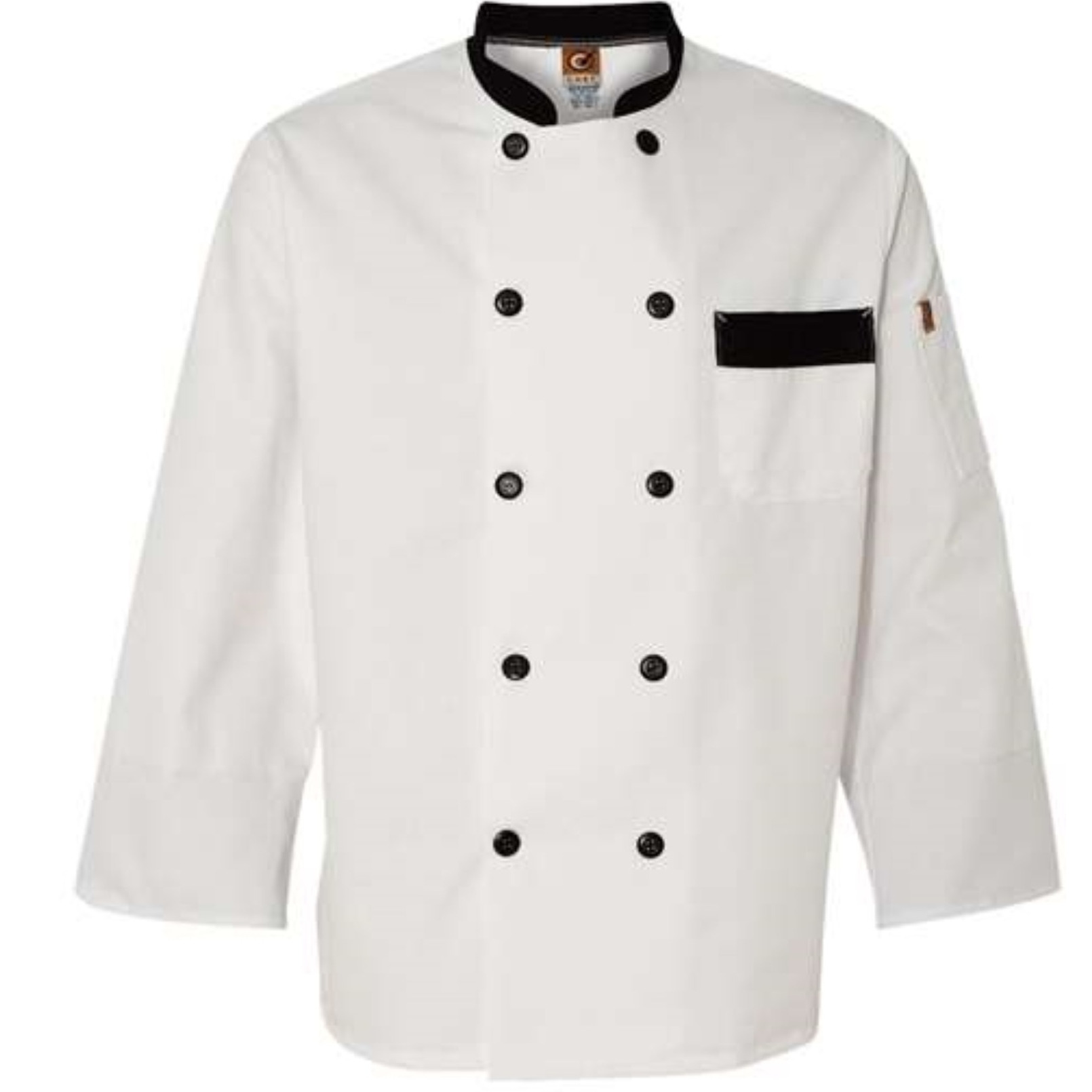Chef Designs Garnish Chef Coat - White, S