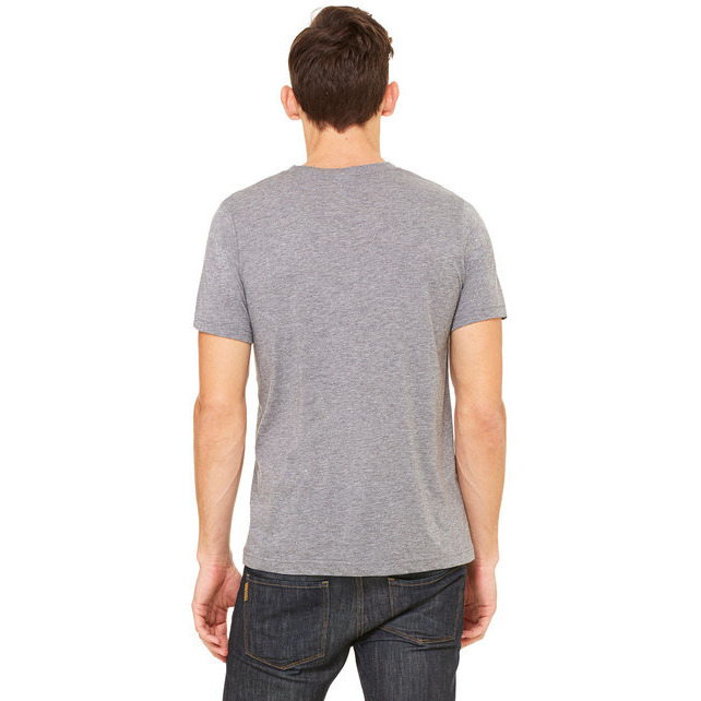 Unisex Triblend V-Neck T-Shirt - BLUE TRIBLEND - S(D0102H7WXMT)