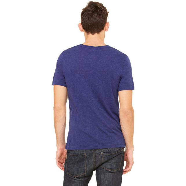 Unisex Triblend V-Neck T-Shirt - BLUE TRIBLEND - S(D0102H7W722)