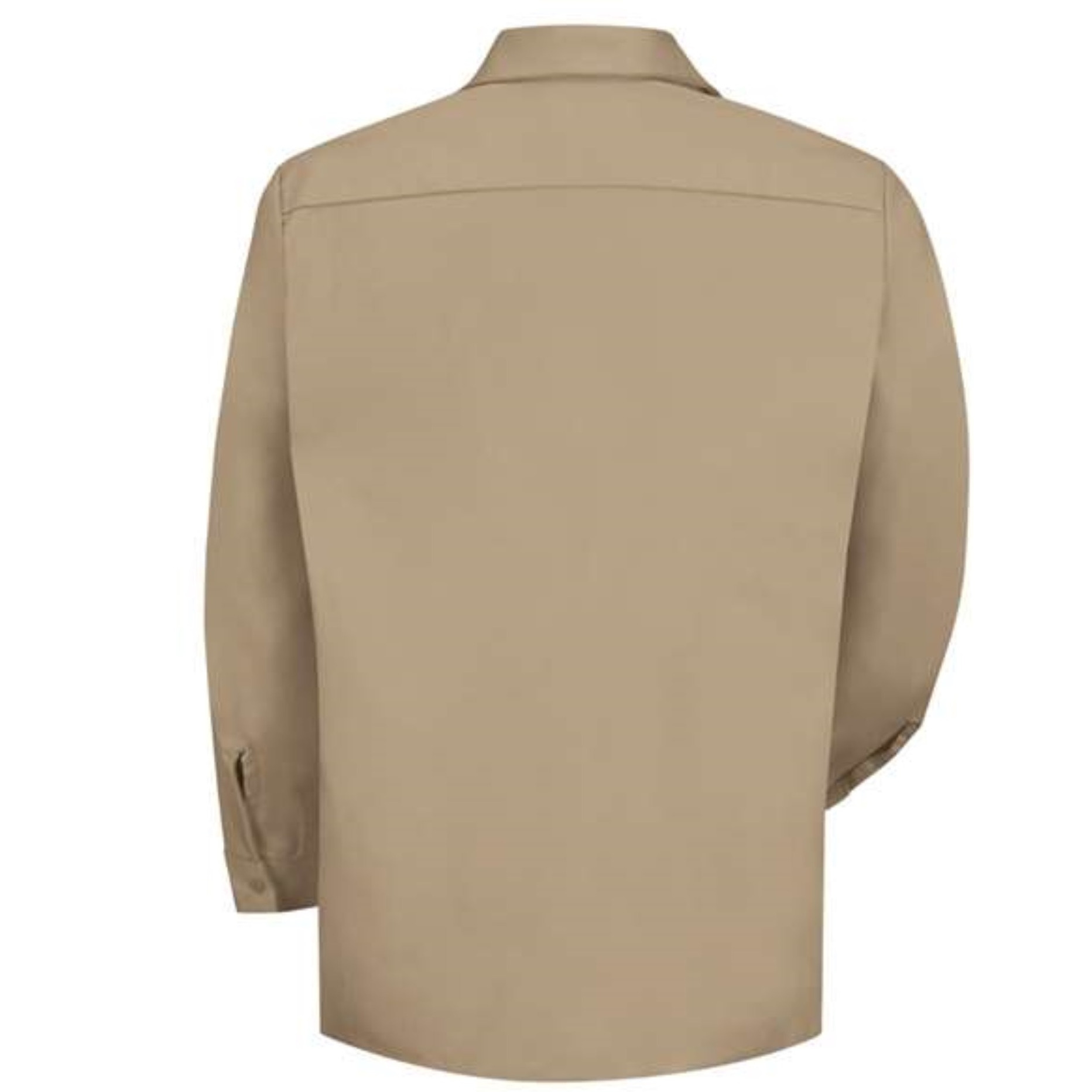 Red Kap Cotton Long Sleeve Uniform Shirt - Khaki, S