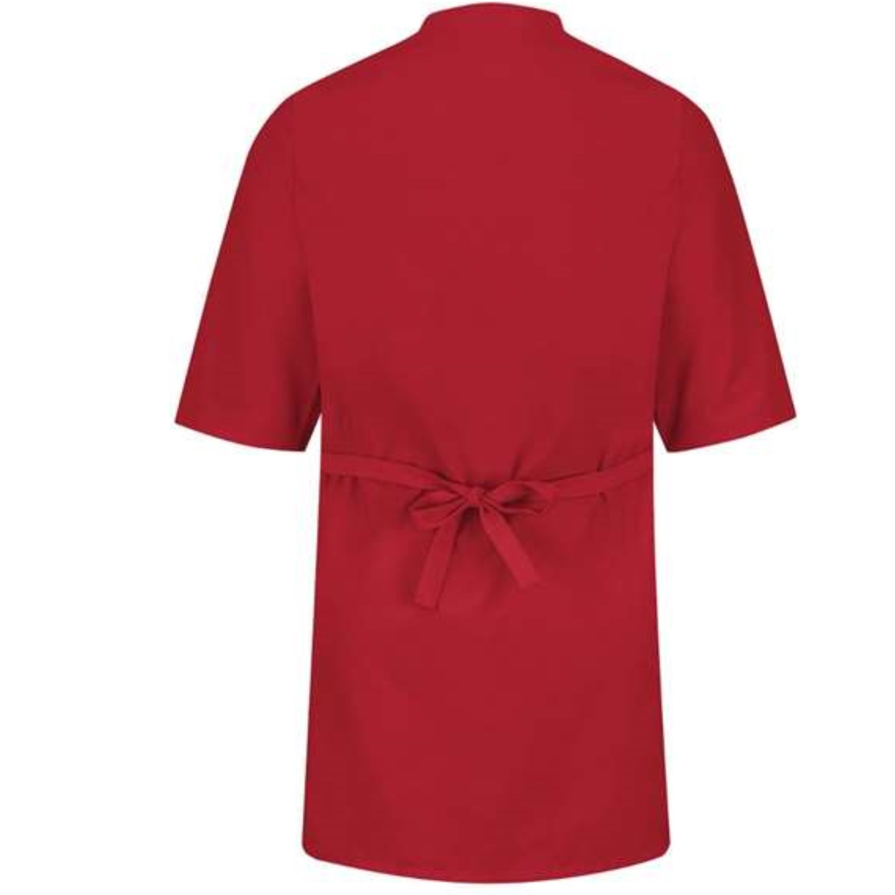 Red Kap Collarless Butcher Wrap - Red, L