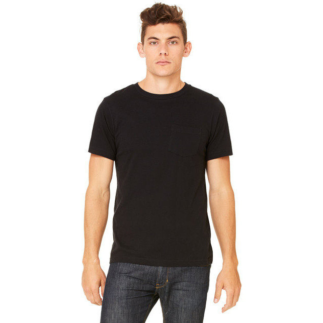 Mens Jersey Short-Sleeve Pocket T-Shirt - BLAcK - S(D0102H7W3PJ)