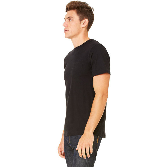 Mens Jersey Short-Sleeve Pocket T-Shirt - BLAcK - S(D0102H7W3PJ)