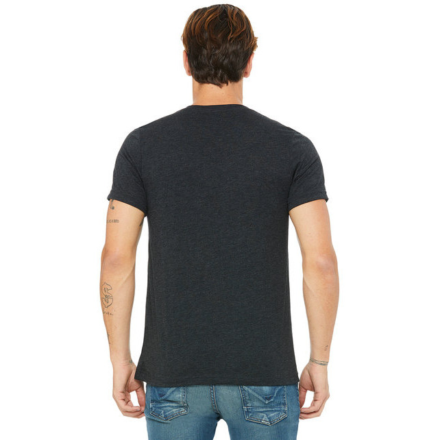 Unisex Triblend V-Neck T-Shirt - BLUE TRIBLEND - S(D0102H7W796)