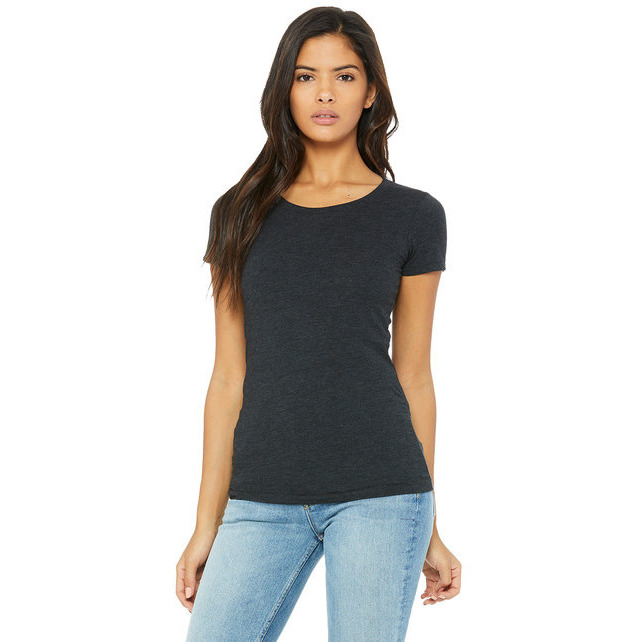 Ladies Triblend Short-Sleeve T-Shirt - cHAR BLK TRIBLND - S(D0102H7WJT6)