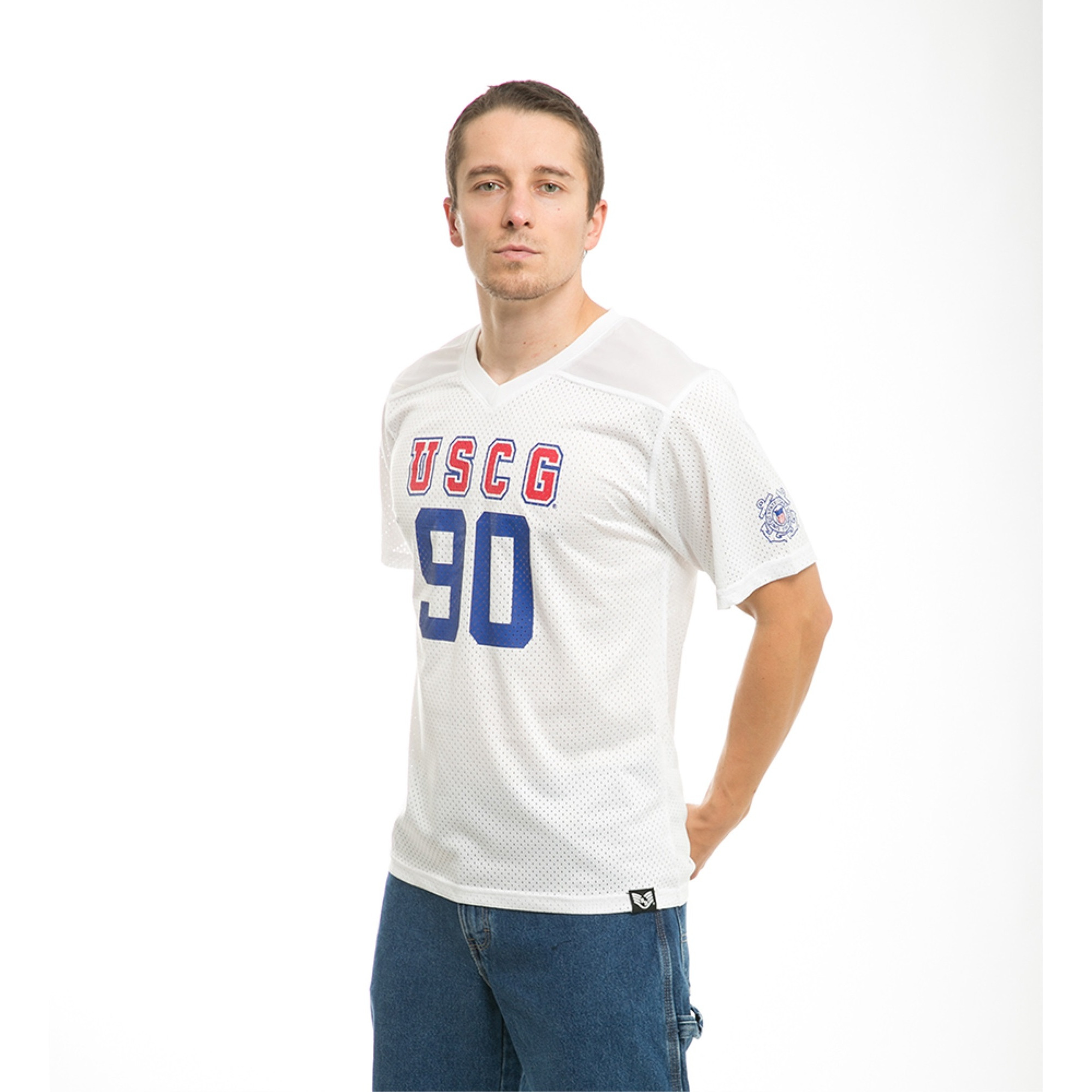 Practice Jersey, Coast Guard, White, 2XL