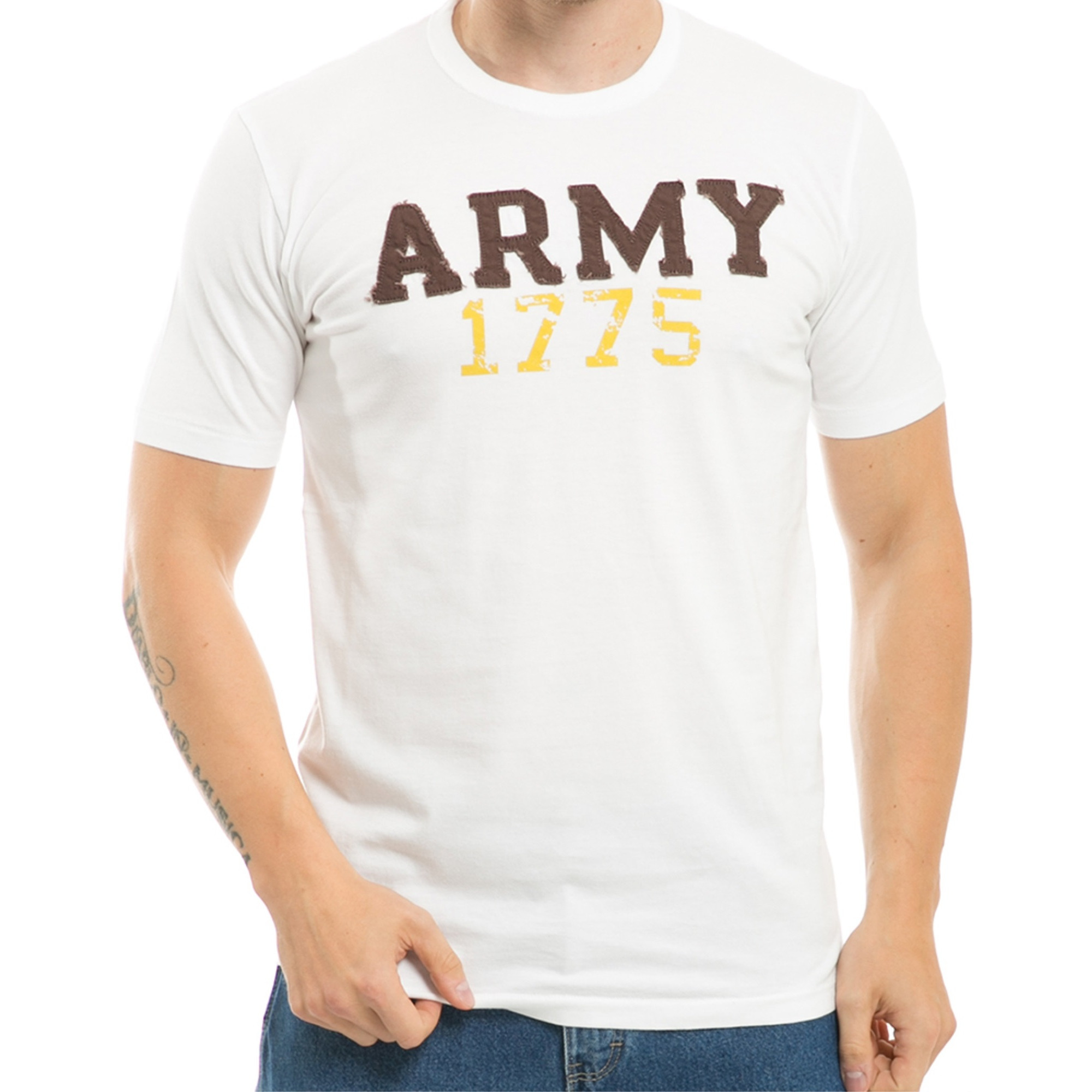 Seal Beach, Applique T's, Army, Wht, M