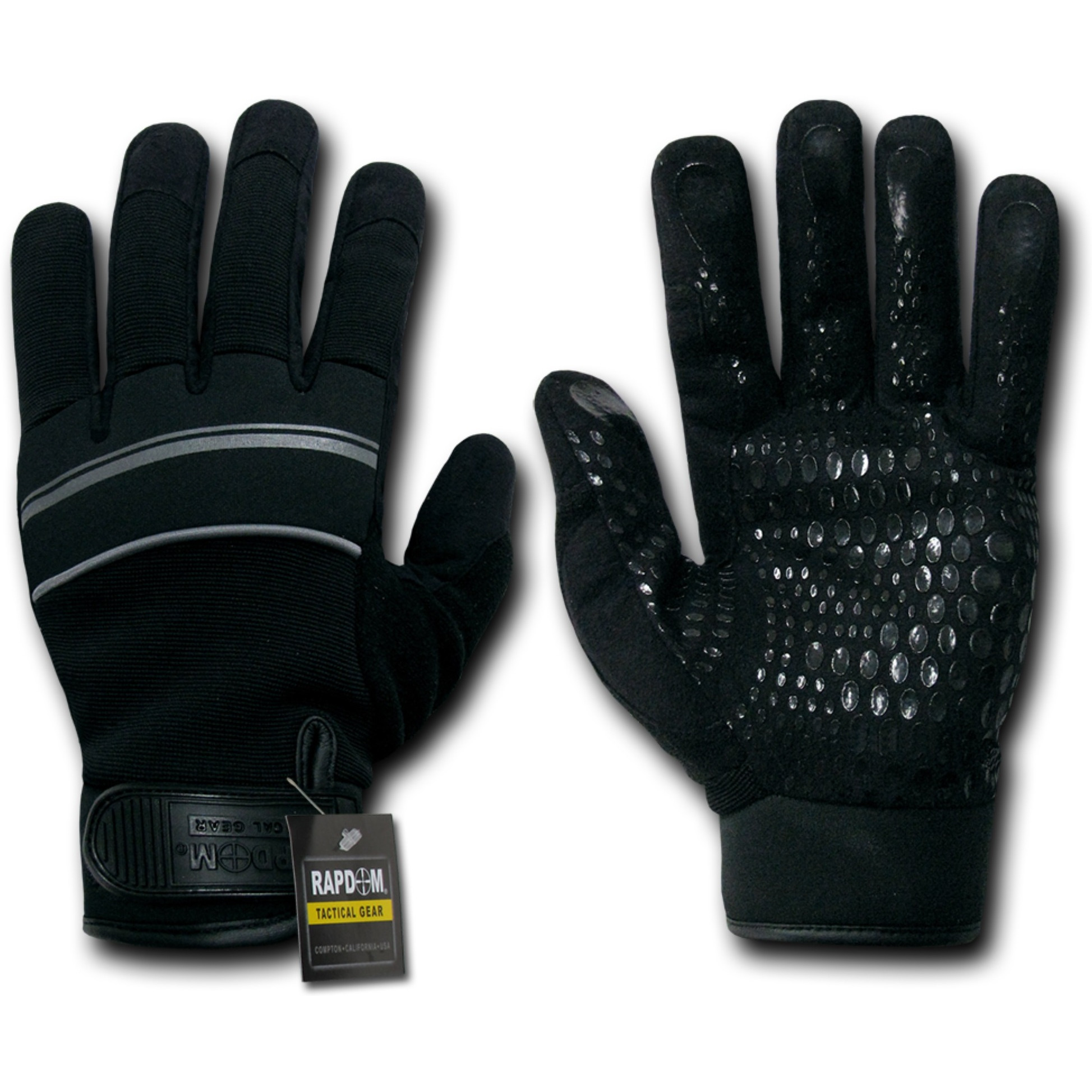 Silicon Palm Tactical Glove, Black, XL