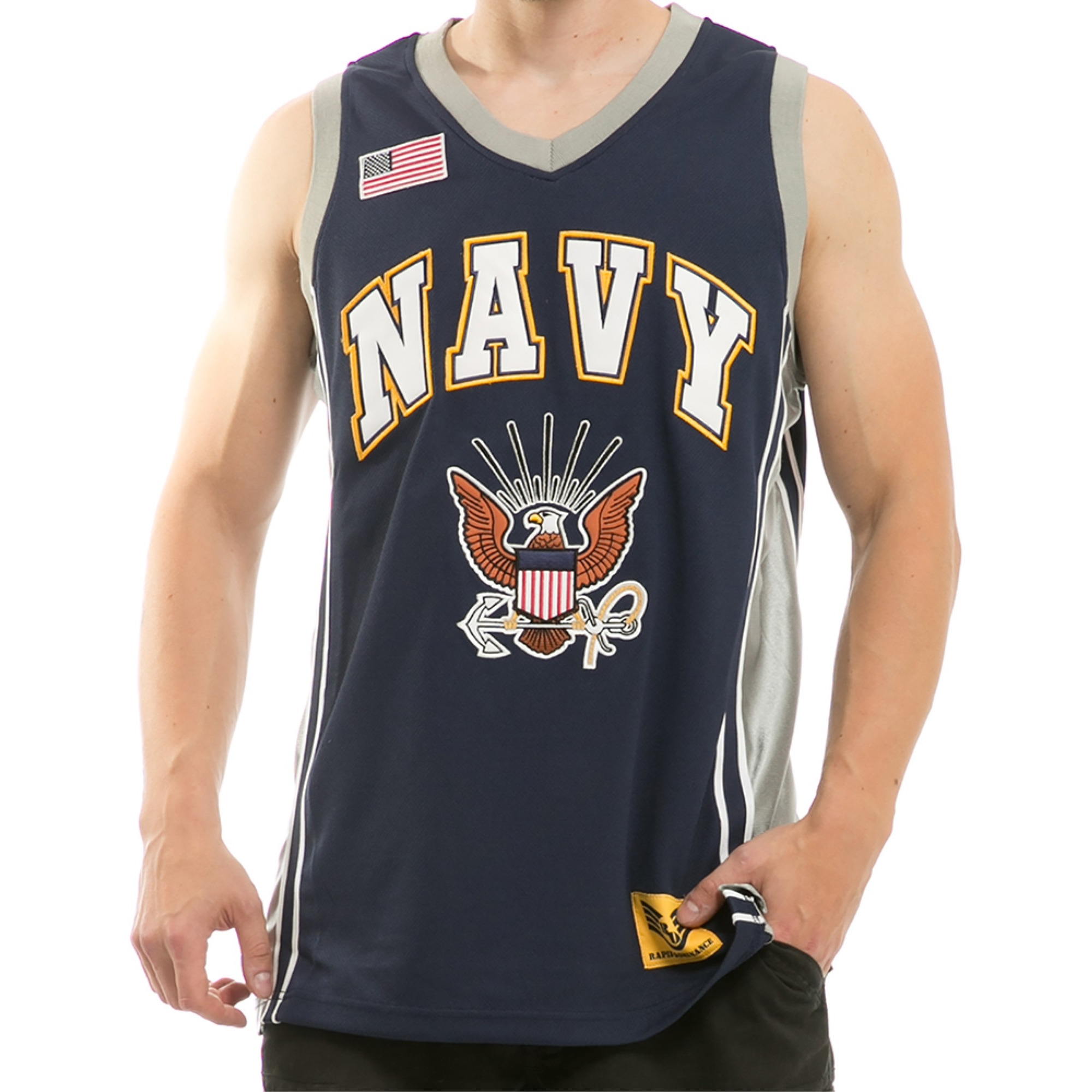 Basketball Jersey, Navy, Navy, XL
