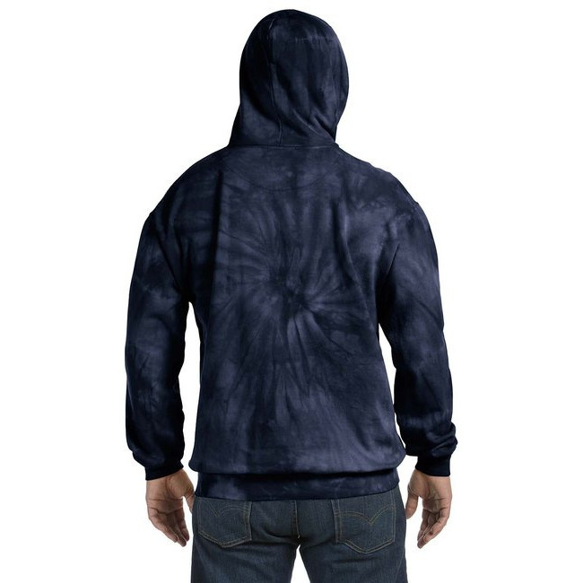 Adult Tie-Dyed Pullover Hooded Sweatshirt - SPIDER LIME - S(D0102H78NXX)