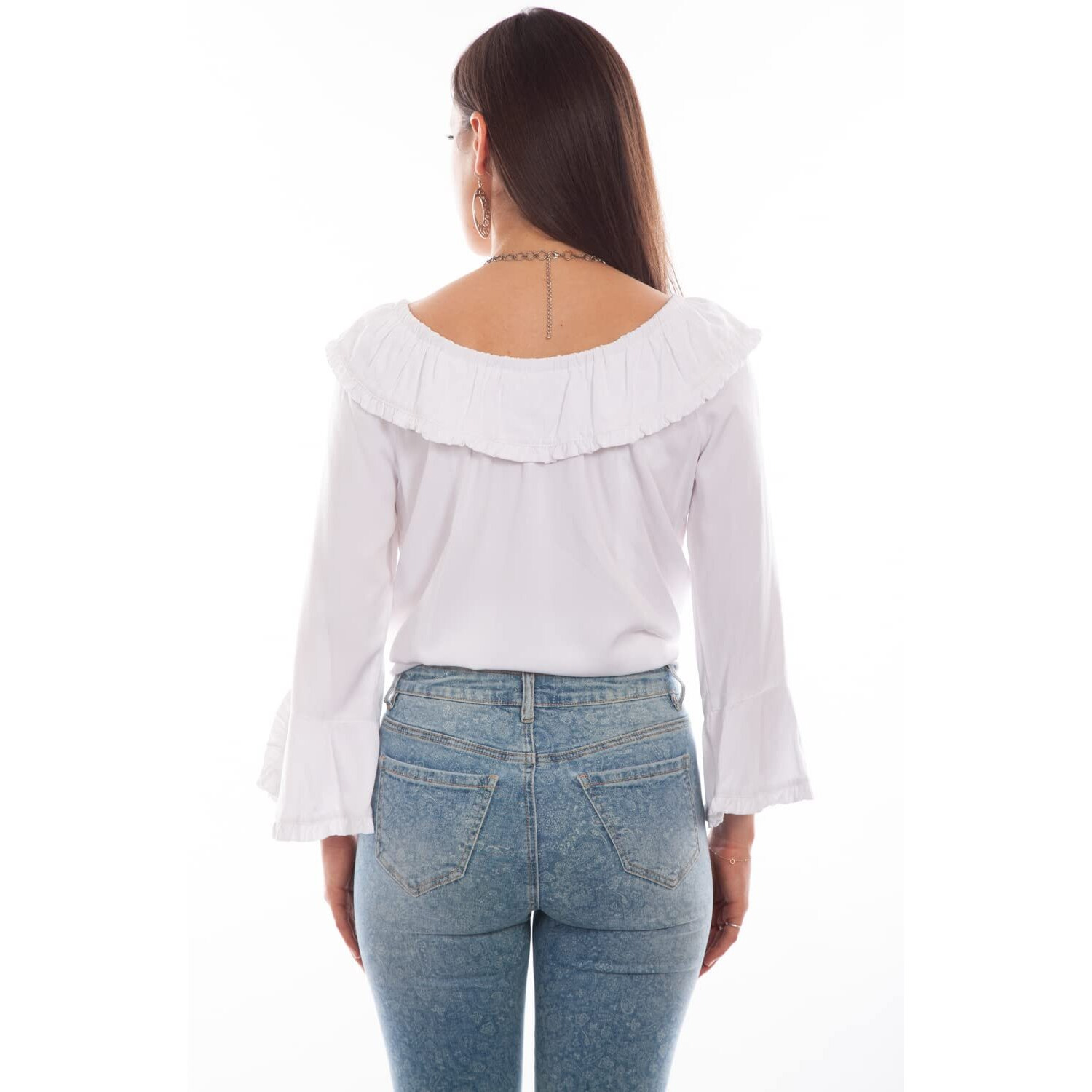 RUFFLE OFF/ON SHOULDER BLOUSE