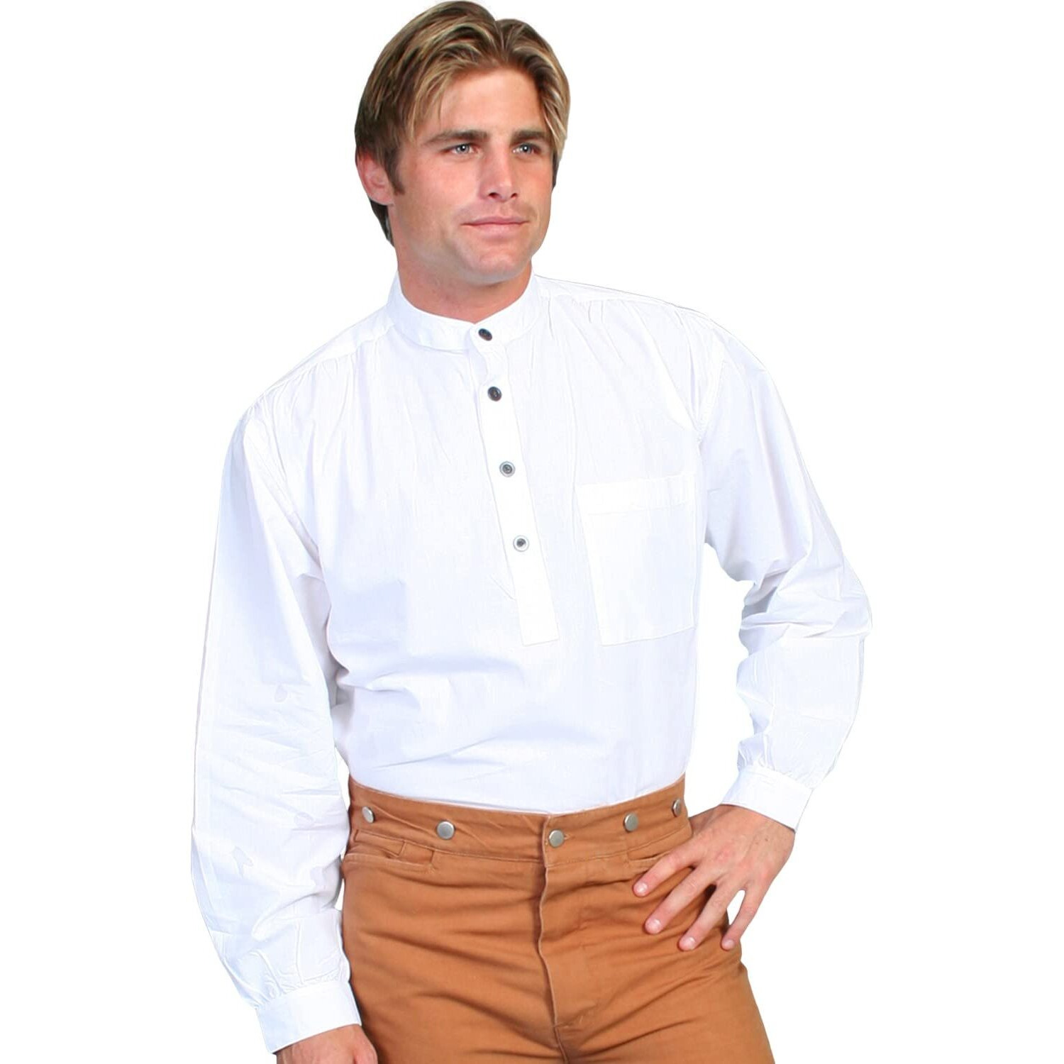 SOLID PULLOVER SHIRT