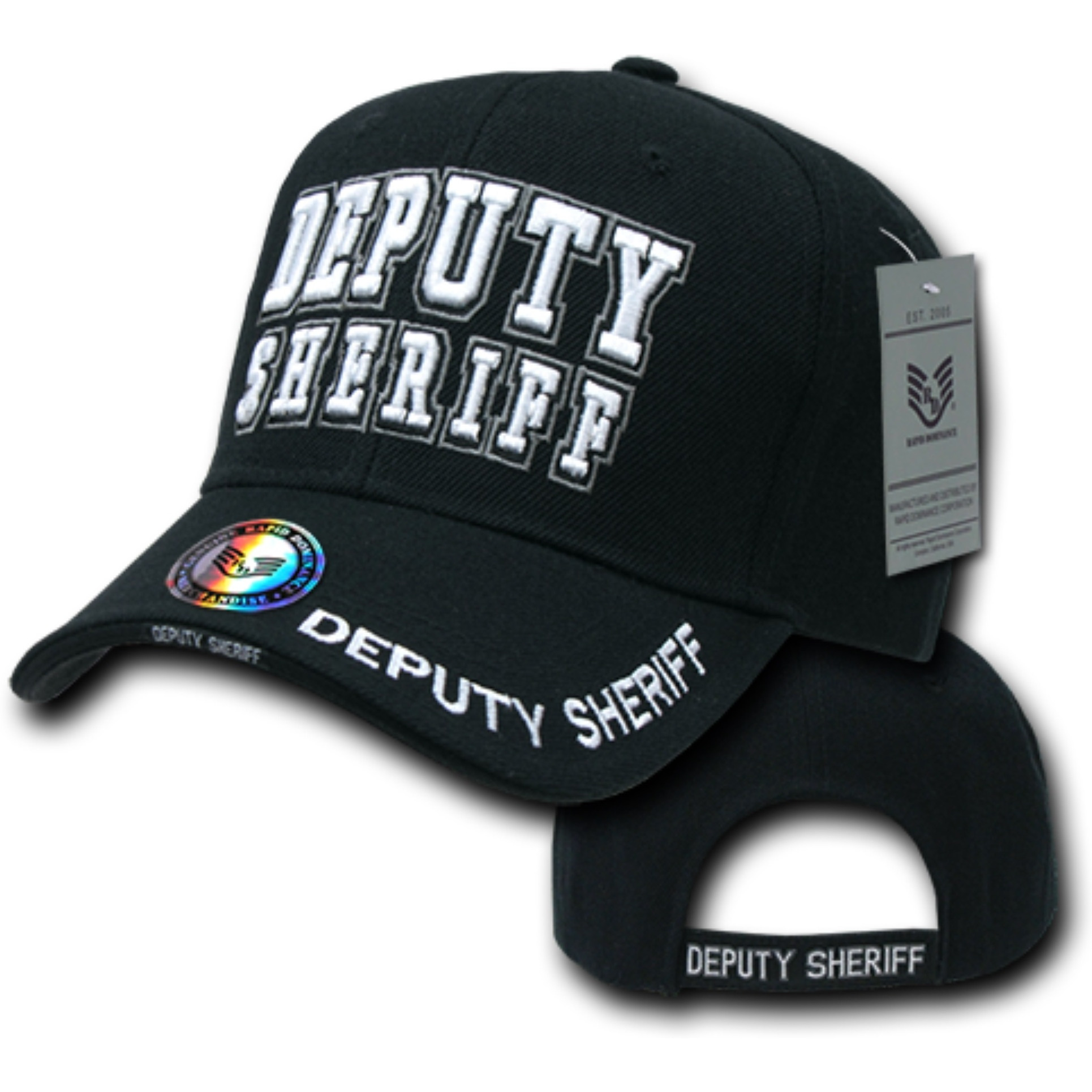 DeLuxe Law Enf. Caps, Dep.Sher., Black