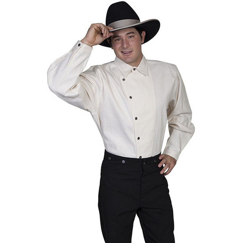 OSNABURG BUTTON FRONT SHIRT