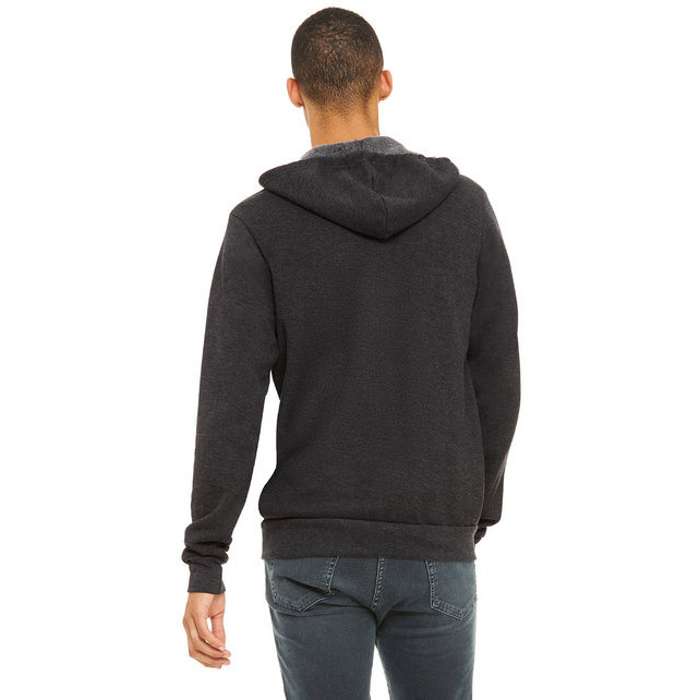 Unisex Sponge Fleece Full-Zip Hooded Sweatshirt - ASPHALT - 2XL(D0102H7WMLJ)