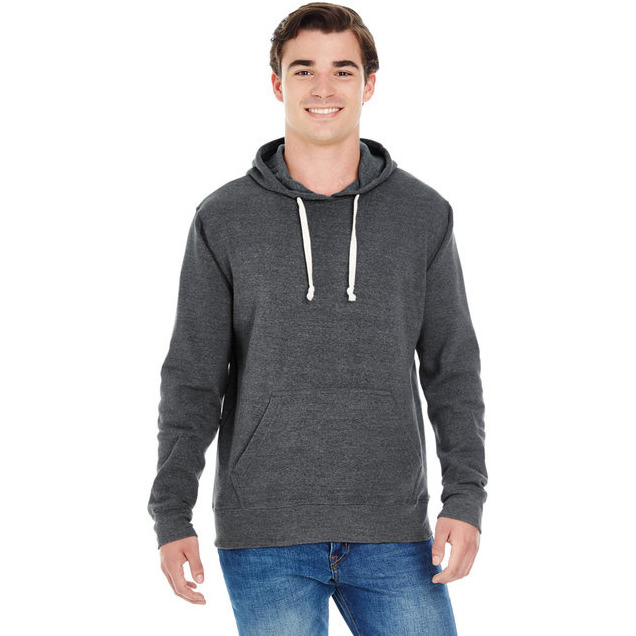 Adult Triblend Pullover Fleece Hooded Sweatshirt - BLAcK TRIBLEND - XS(D0102H78TJP)