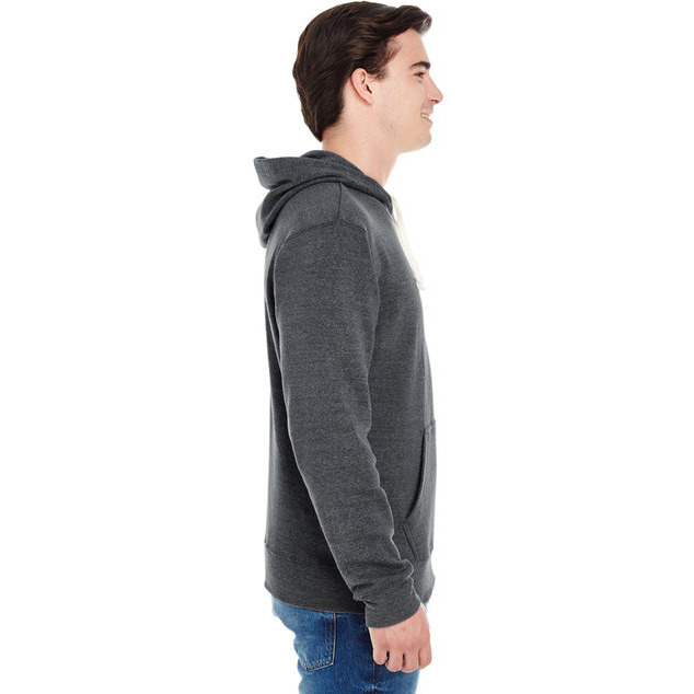 Adult Triblend Pullover Fleece Hooded Sweatshirt - BLAcK TRIBLEND - XS(D0102H78TJP)