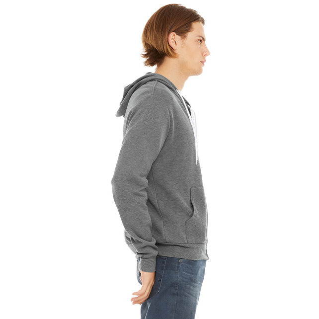 Unisex Sponge Fleece Full-Zip Hooded Sweatshirt - ASPHALT - 2XL(D0102H7WMV2)