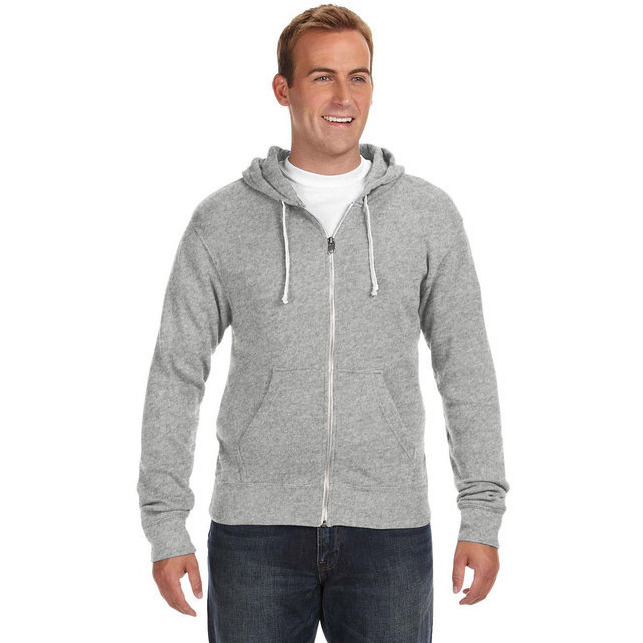 Adult Triblend Full-Zip Fleece Hooded Sweatshirt - BLAcK TRIBLEND - XS(D0102H78TWT)
