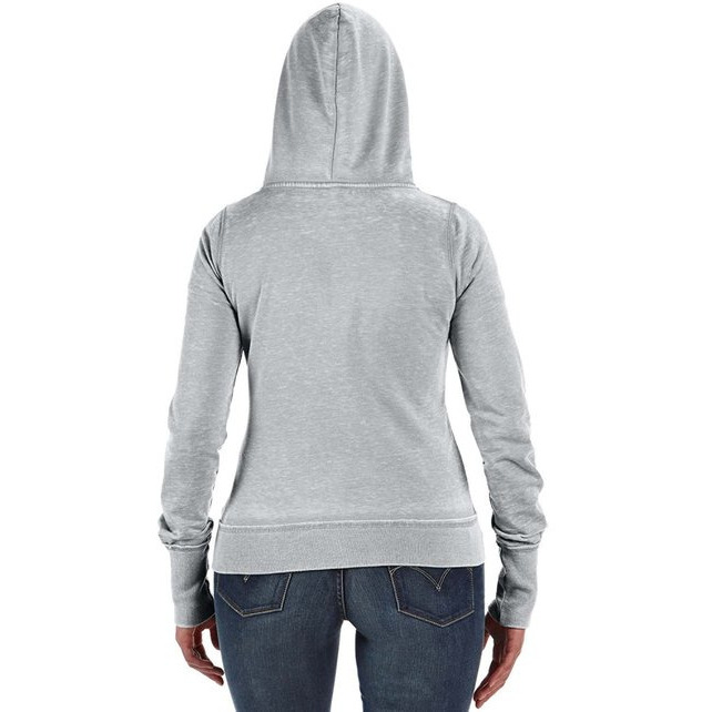 Ladies Zen Full-Zip Fleece Hooded Sweatshirt - cEMENT - XS(D0102H78FMP)