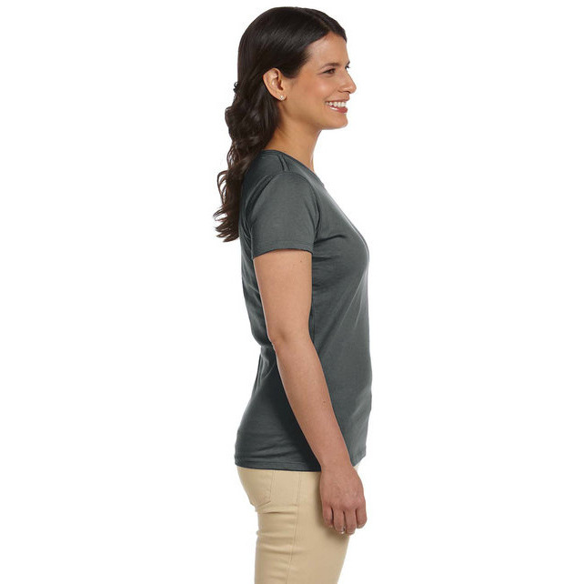 Ladies 44 oz 100% Organic cotton classic Short-Sleeve T-Shirt - BLAcK - S(D0102H7ZQYX)