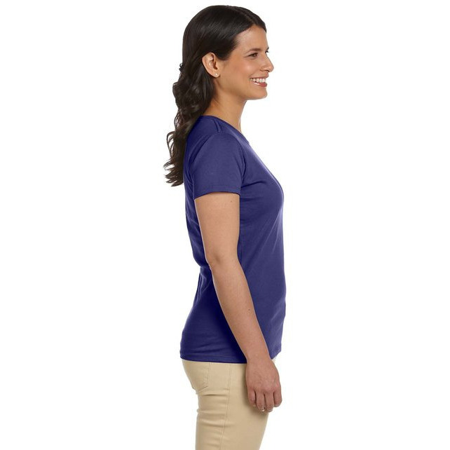 Ladies 44 oz 100% Organic cotton classic Short-Sleeve T-Shirt - BLAcK - S(D0102H7ZQM6)